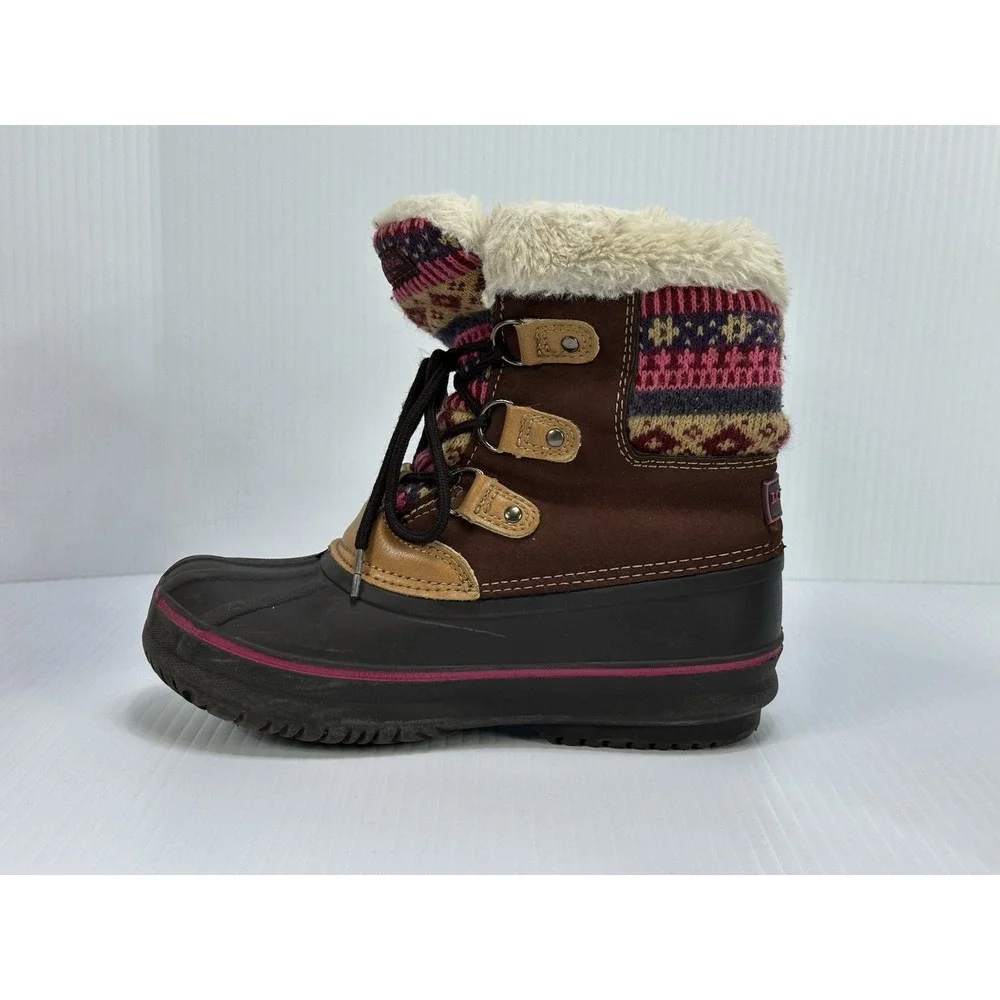 London‎ Fog Girls Boots Size 1 Tottenham Cold Weather Warm Lined Snow Boots